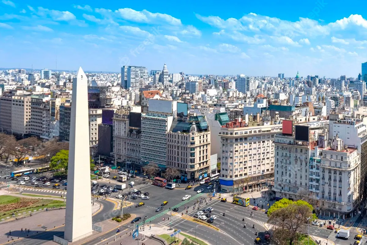 Obelisco de Buenos Aires, localizado em Buenos Aires